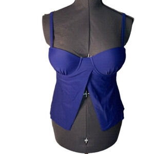 ACX Active Women’s Navy  Blue Padded Tankini Top (Size 8) NWT